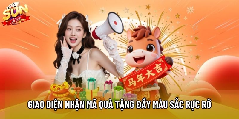 Giao diện nhận mã quà tặng đầy màu sắc rực rỡ Giao diện nhận mã quà tặng đầy màu sắc rực rỡ